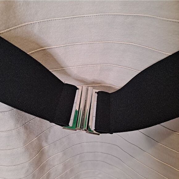 Express Green Beige Bandage Bodycon Vneck Sleeveless Dress Size Medium - Picture 4 of 6